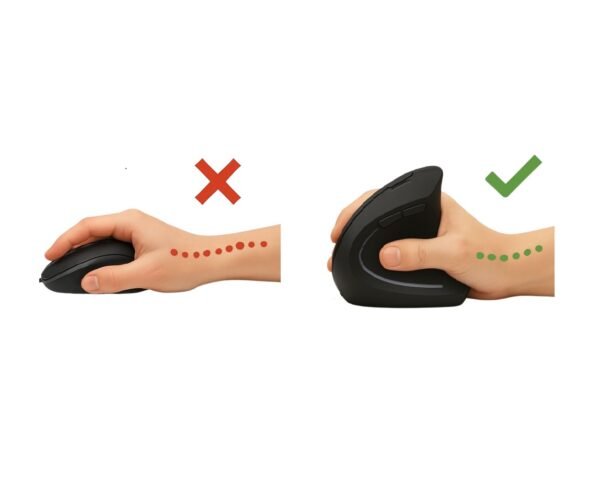 Mouse ergonómico inalambrico