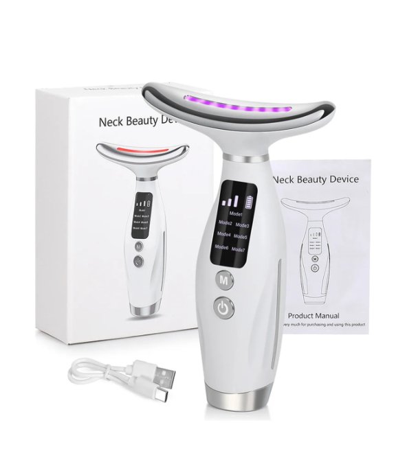 MASAJEADOR FACIAL LUZ LED 7 COLORES